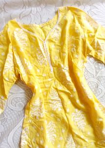 Butter Yellow Kurti 🎗
