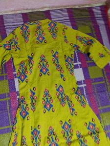 Green Printed Kurta