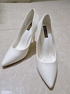 White Stilettos Pumps