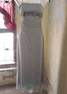 Elegant Silver Embellished Dress