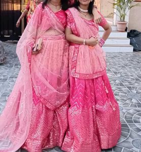 Pink Ombre Lehenga Choli Set