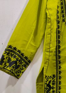 Embroidery Kurti Set With Printed Dupatta