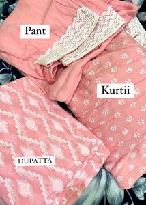 Anarkali Kurtaa Set With Dupatta And Pants