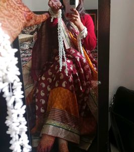 Elegant Maroon Paisley Saree