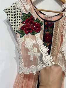 Ethnic Dress With Attached Crotia Jacket