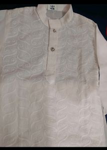 White Kurta Set for Kids