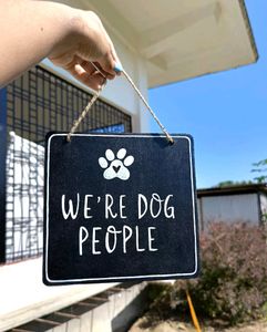 Home Dog Door Sign