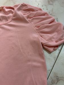 Pink Puff Sleeve Top