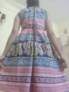 Paisley Print Fit &amp; Flare Dress