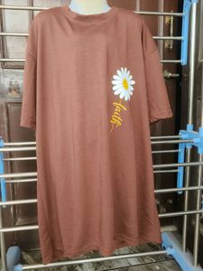 Brown Floral Print T-Shirt for women
