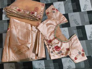 Peach Floral Lehenga