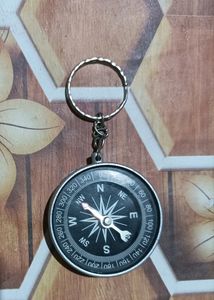 Compass Keychain/key Ring