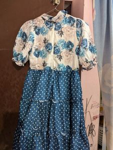 Cotton  Blue Colour  Frock  New One