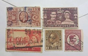 1930s-40s British colony stamps.