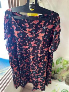 Plus Size butter Fly Dress