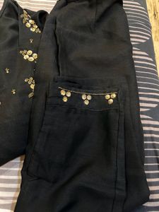 Black Kurta Pant Set