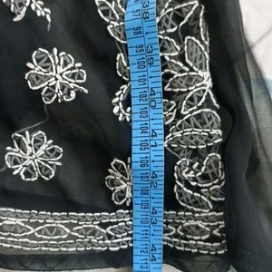 Black Chikankari Kurti For Women