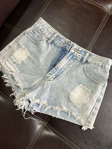 Ripped Denim Shorts