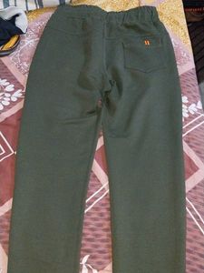 Olive Graphic Print Joggers