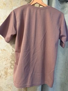 Brand New Mauve Textured Tee, Bust- 34/32