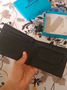Black Burry Genuine Leather Wallet For Men