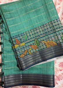 Like new Green organza Saree