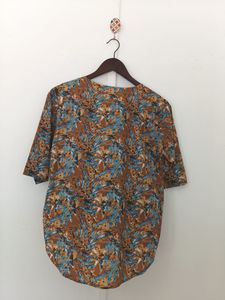 Brown &amp; Blue Floral Top