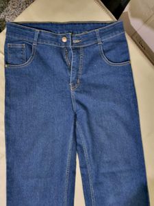 New Dark Blue Straight Fit Jeans Women