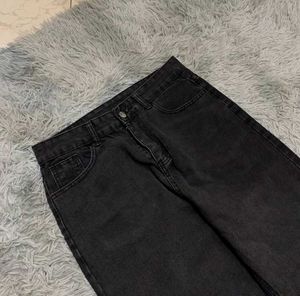 Unisex baggy black jeans