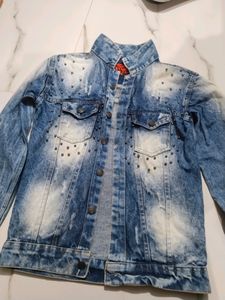 Denim Men&#39;s Jacket , Party Wear