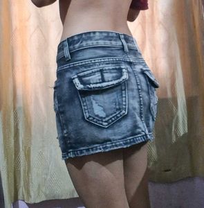 Y2k Denim Mini Skirt