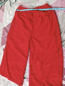 Red Laced Plazoo With Full Inner