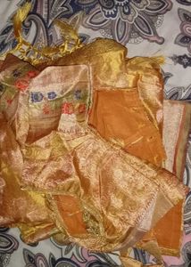 3saree combo with stiched blouse
