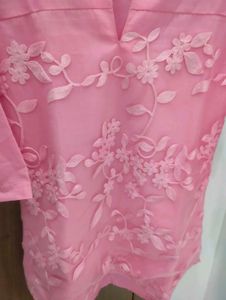 Pink Floral Embroidered Top