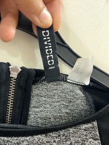 H&amp;M Black &amp; Gray Long Sleeve Dress