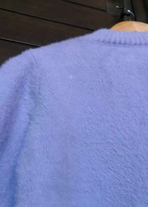 Women Lavender Sequin design Knit Sweater