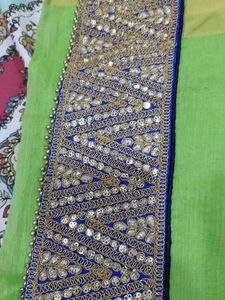 Green Embellished Saree