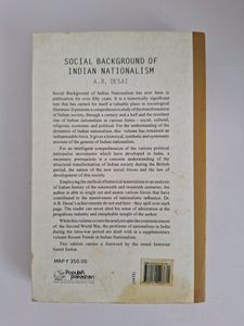 Social Background Of Indian Nationalism- A R Desai