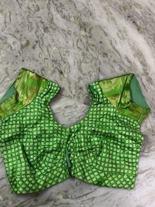 Red saree &amp; Green Blouse