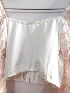 Pink Flower Corset Top