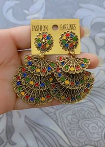 Colorful Gold Earrings