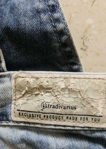 Dungaree jumpsuit, blue washed effect