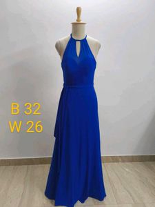 Elegant Blue Maxi Dress