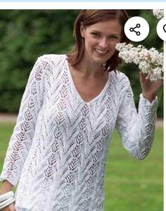 Korean White Knit Sweater Top