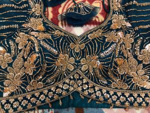 Peacock Blue Elegant Lehenga Choli With Dupatta