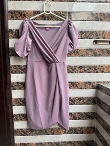 Lilac Puff Sleeve Dress