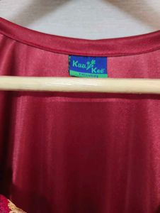Silky Maroon Nightgown