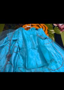 new Blue Embellished Lehenga