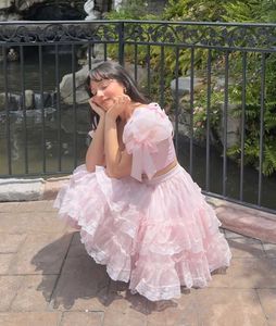 Organza Lace Cute Dress, Colour Available 🥰