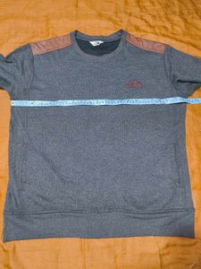 TNF &#39;Korea&#39; Faux-Leather Patch Sweatshirt